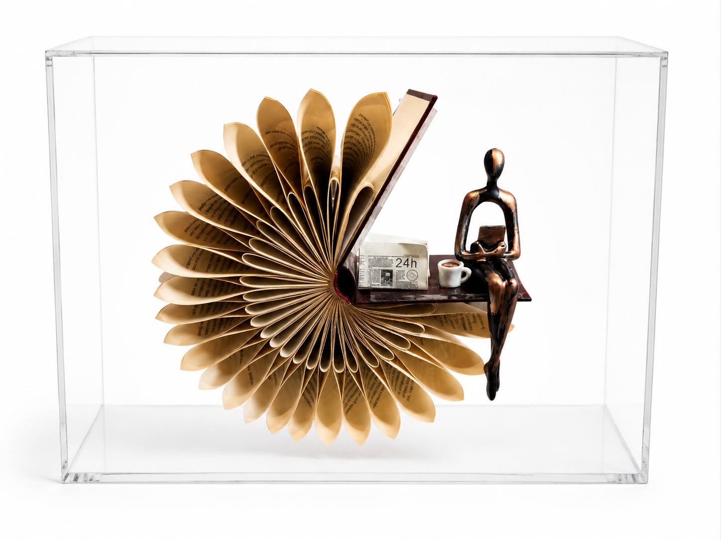 Entre o café e o tempo — Moderno, 20cm